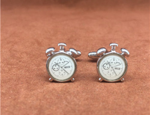 Mini alarm clock cufflink