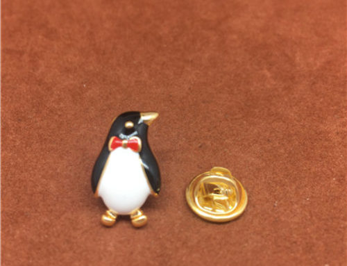 Enamel penguin lapel pin